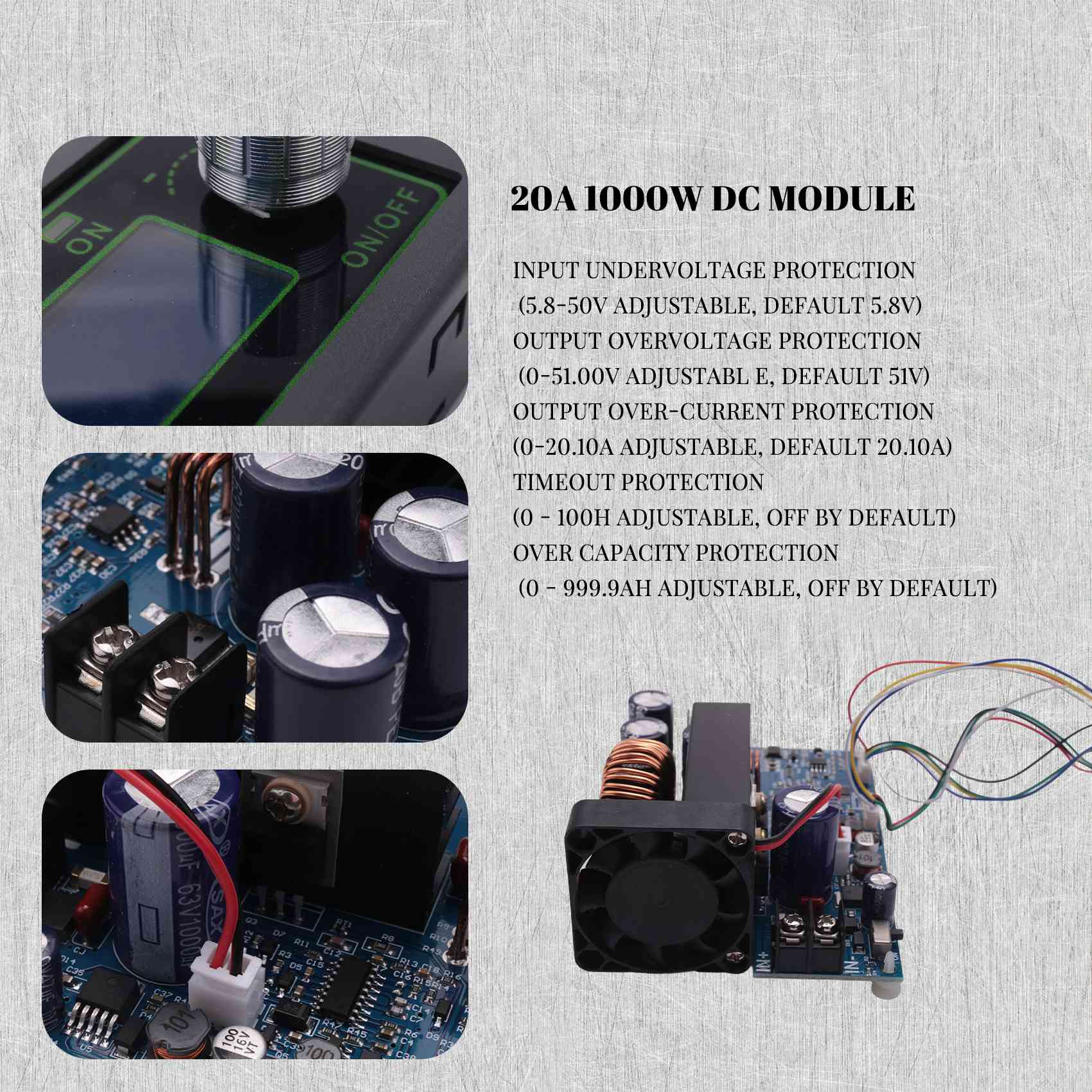 Step Down Dc Power Supply Module 1000W - [NEWA08R】 WZ5020L 20A 1000W โมดูลแปลงไฟ DC-DC